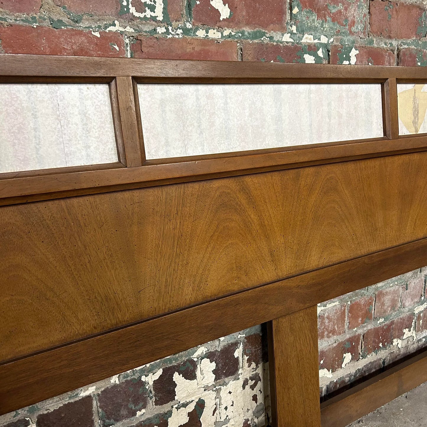 Mid Century Modern King Size Headboard With Reversible Panels