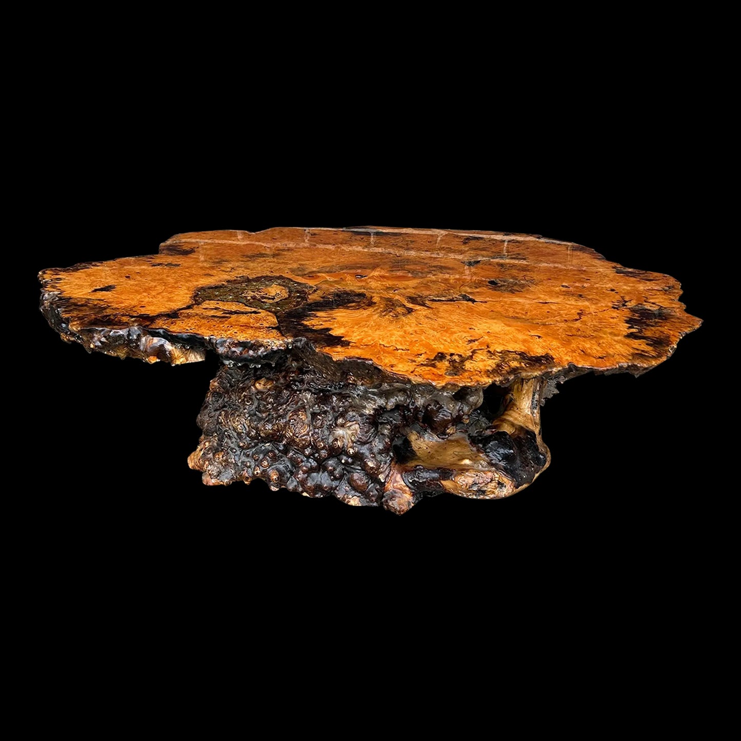 Burl Wood Root Live Edge Resin Coffee Table