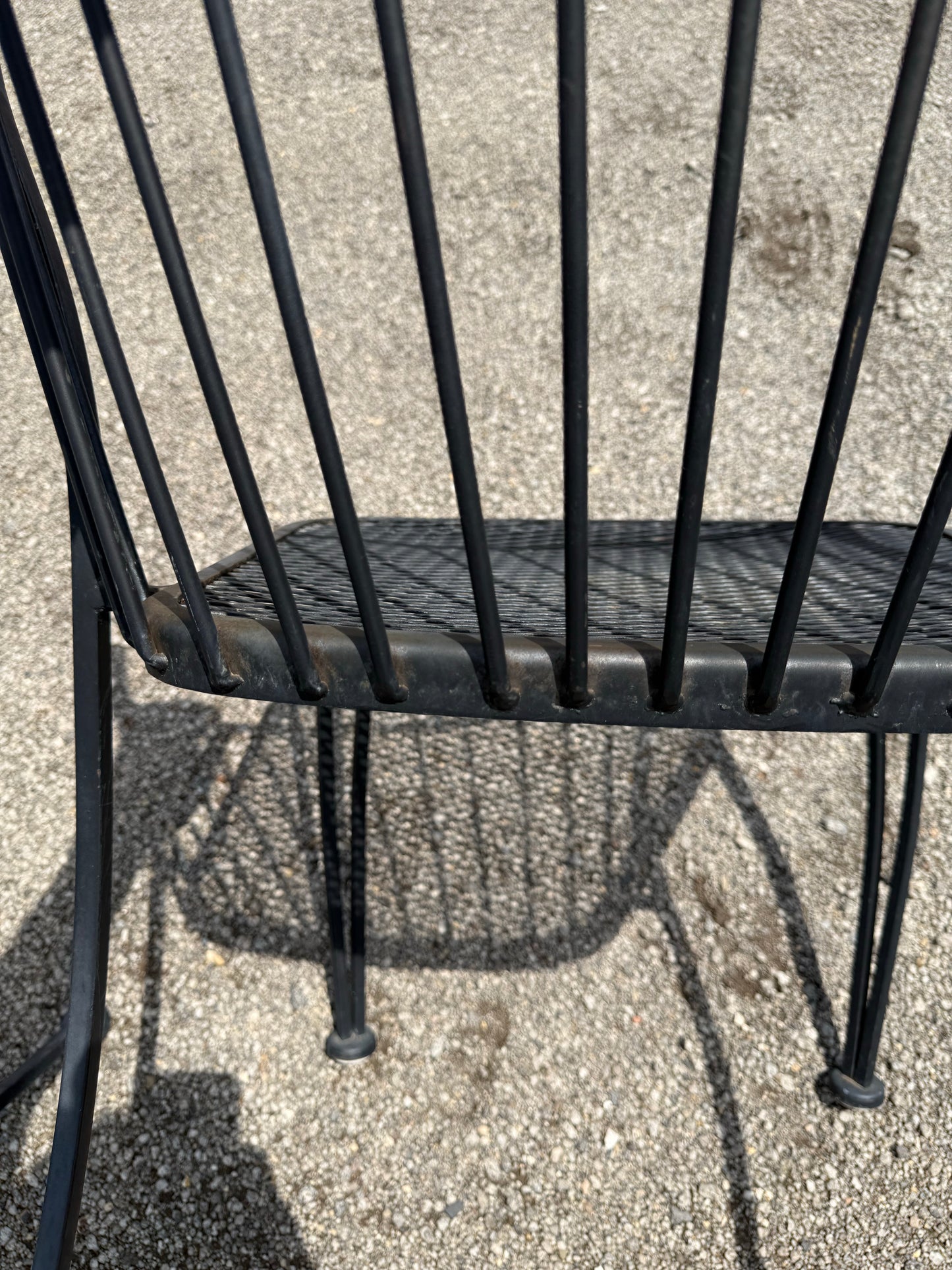 Set of 4 Vintage Carolina Forge Wrought Iron Chairs