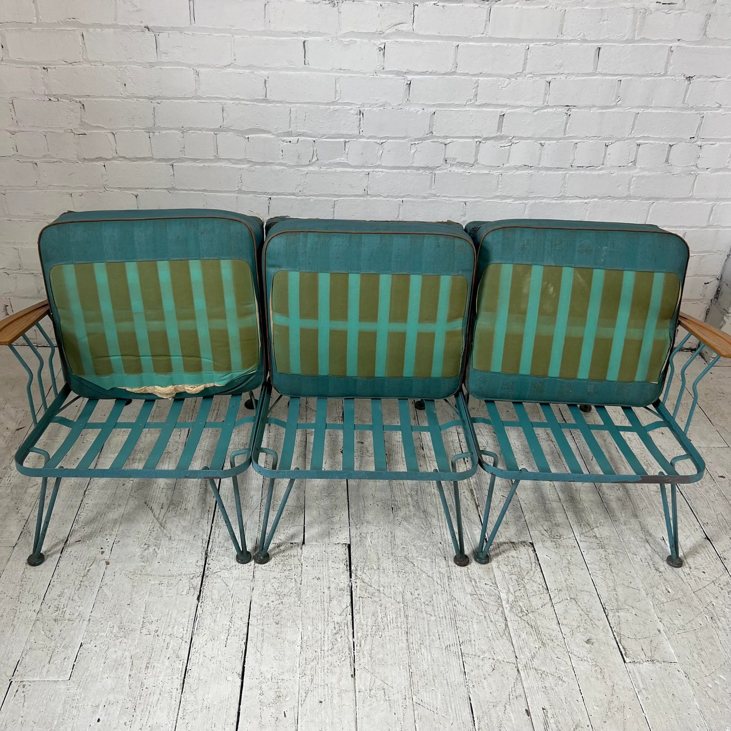 Vintage Woodard Outdoor Patio Sectional Sofa, Attributed