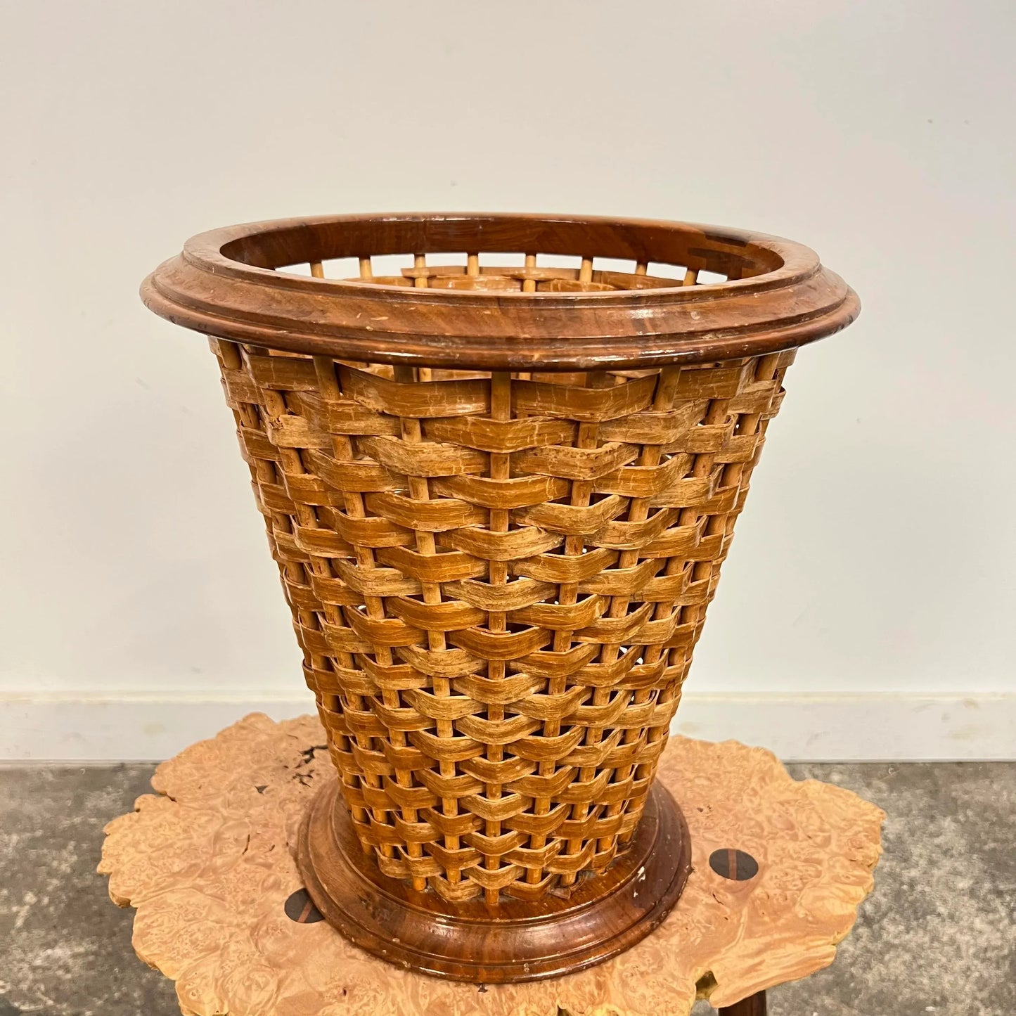 Rude Osolnik Danish American Modern Woven Wastebasket