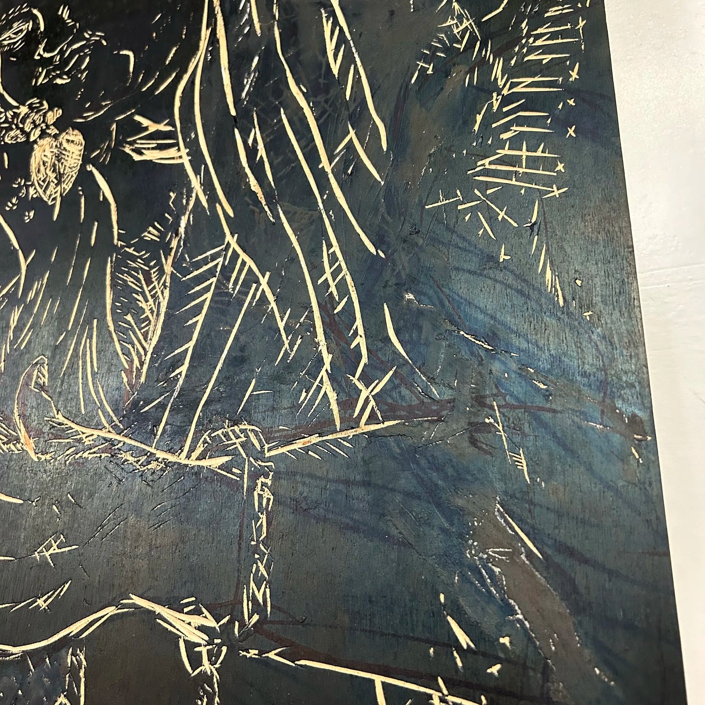 Wood Cut Painting on Board