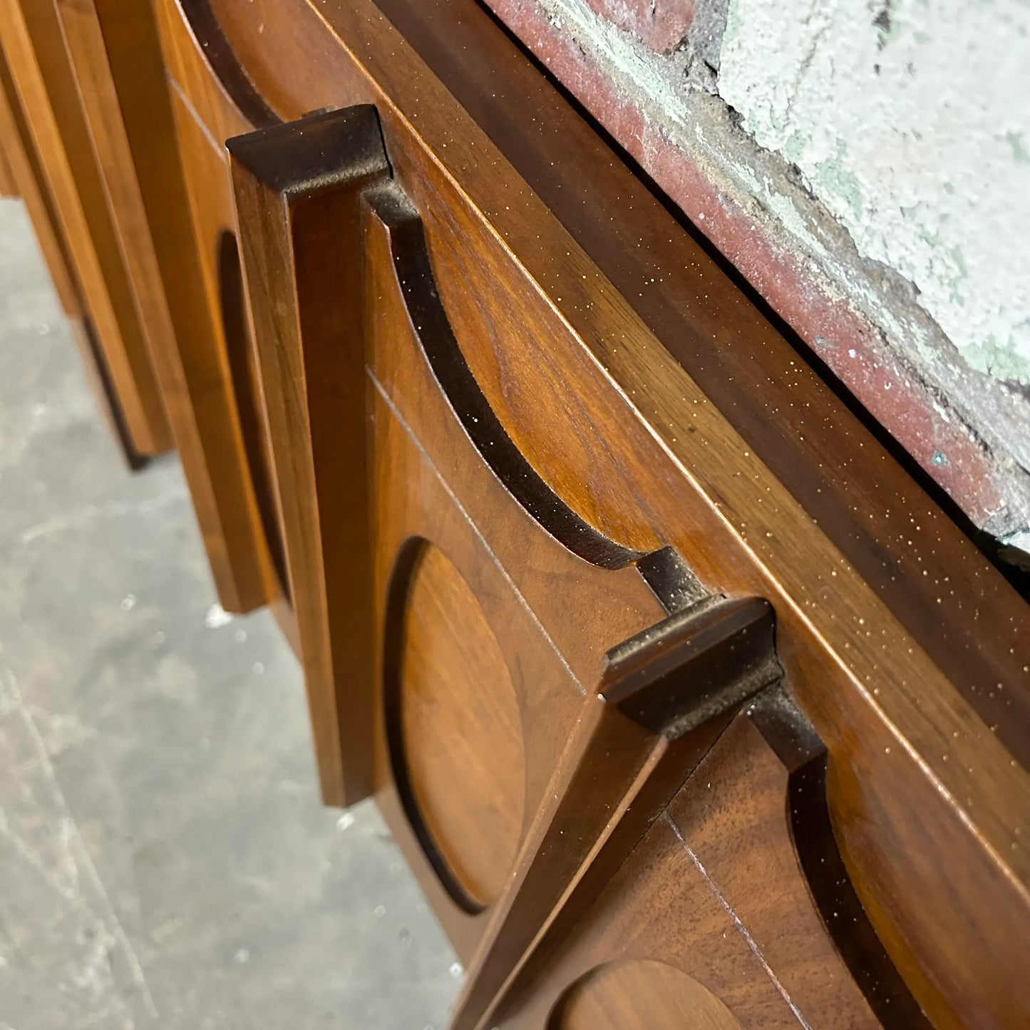 Brutalist Tabago Full Headboard With Mirrors.