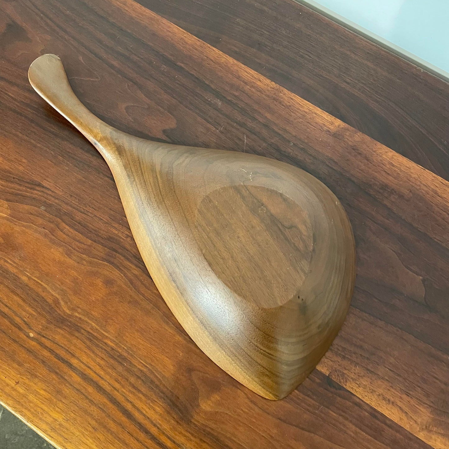 Mid-Century Modern Emil Milan Wooden Walnut Bowl