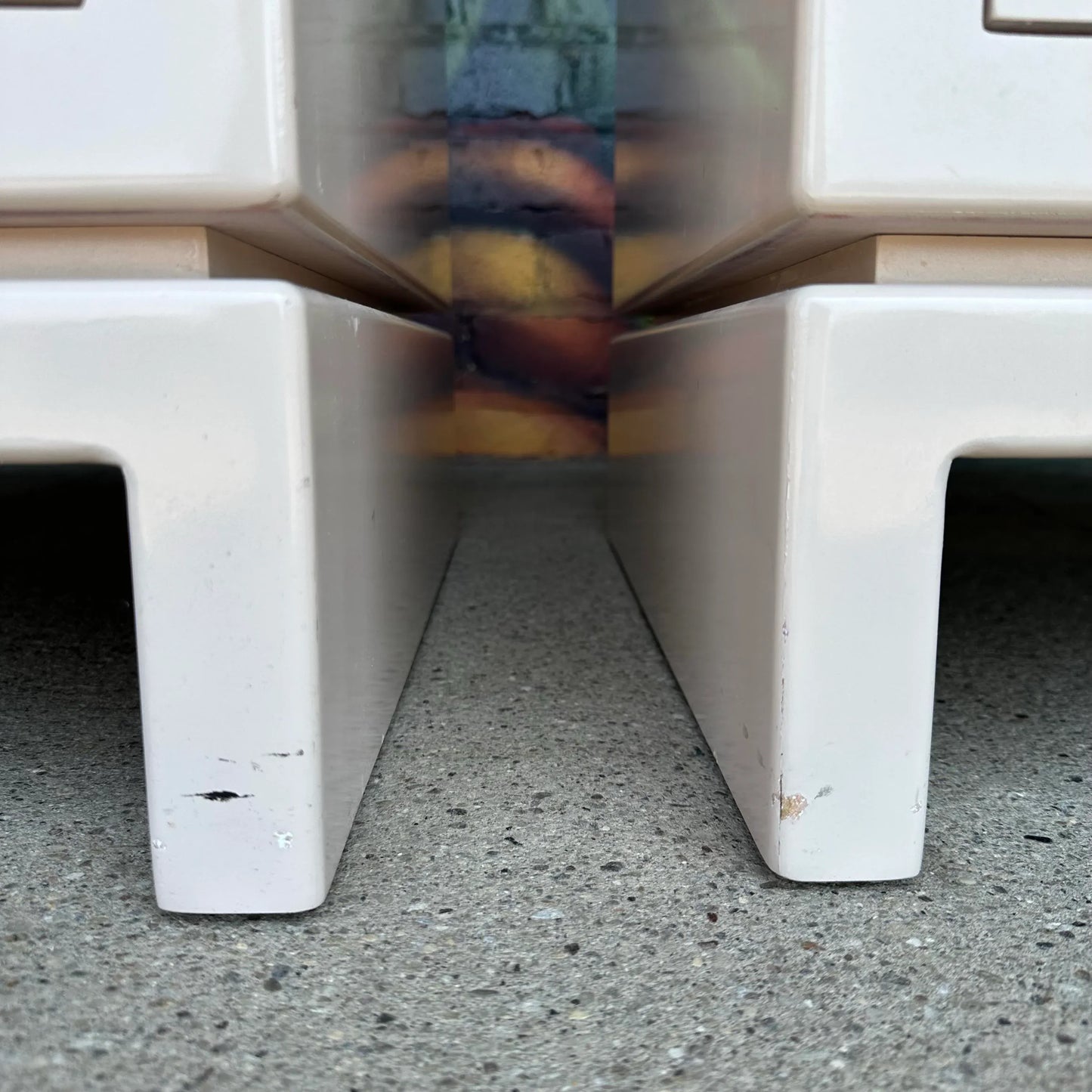 Pair of Light Pink Lacquered Nightstands Brass Hardware Western Furniture Company