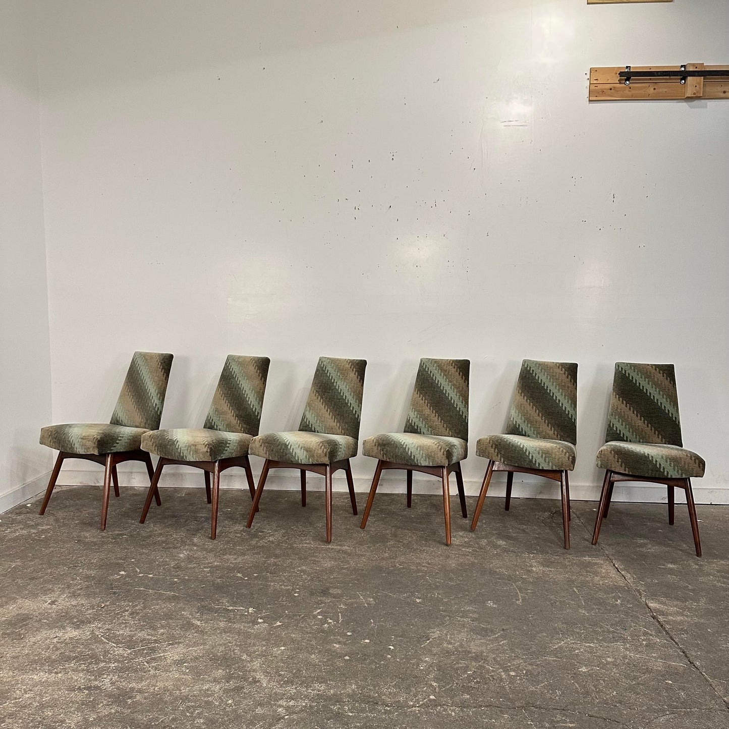 Set of 6 Reupholstered Adrian Pearsall Dining Chairs