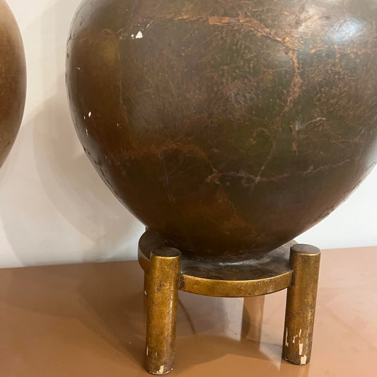 Pair of Mid-20th Century James Mont Oversize Lamps