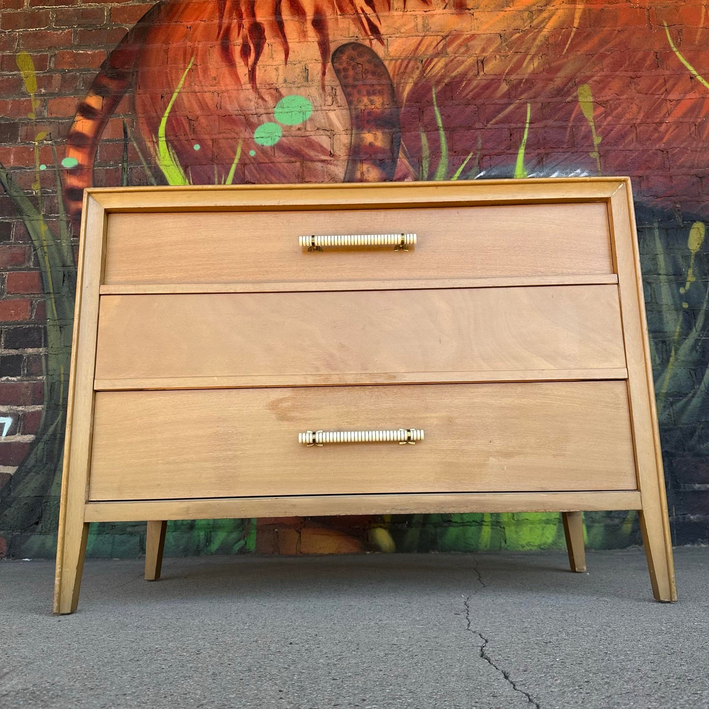 Widdicomb Low Chest of Drawers Bleached Mahogany