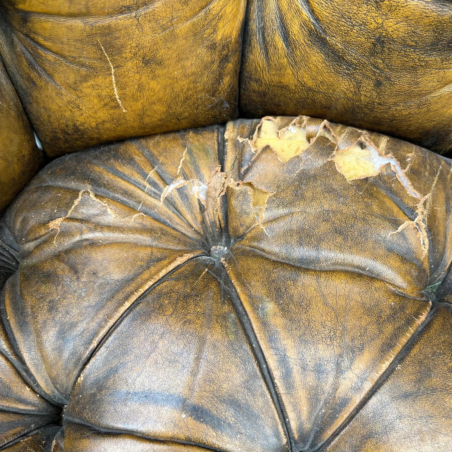 Pair of Ward Bennett Brown Leather Chairs on Casters