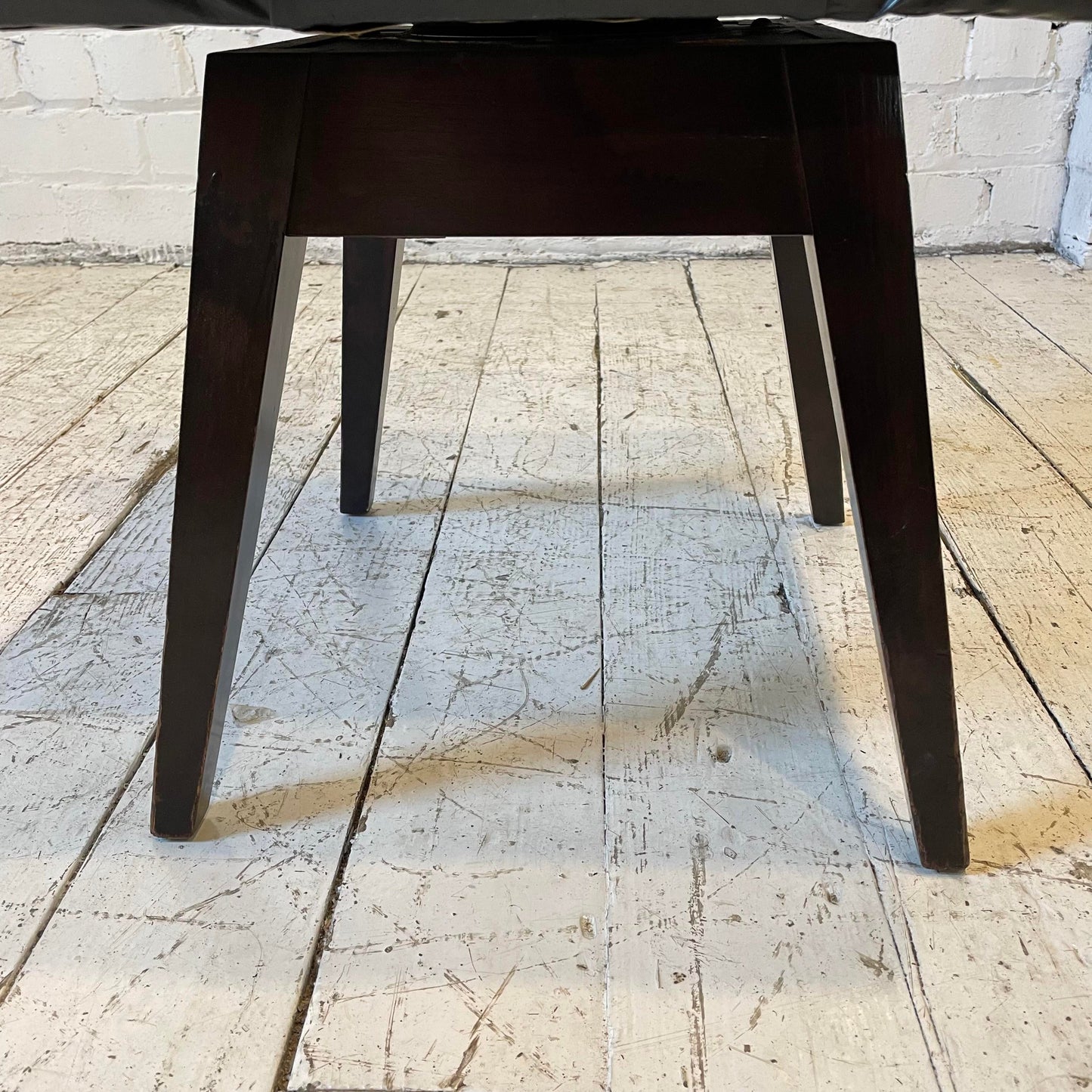 Vintage Mid Century Vinyl Stool Chairs - a Pair