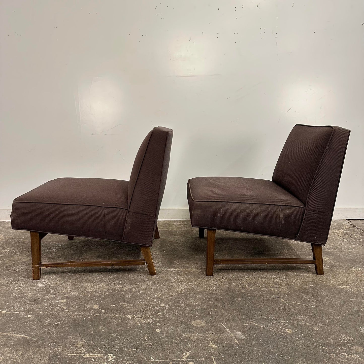 Pair of Slipper Chairs by Edward Warmly for Dunbar