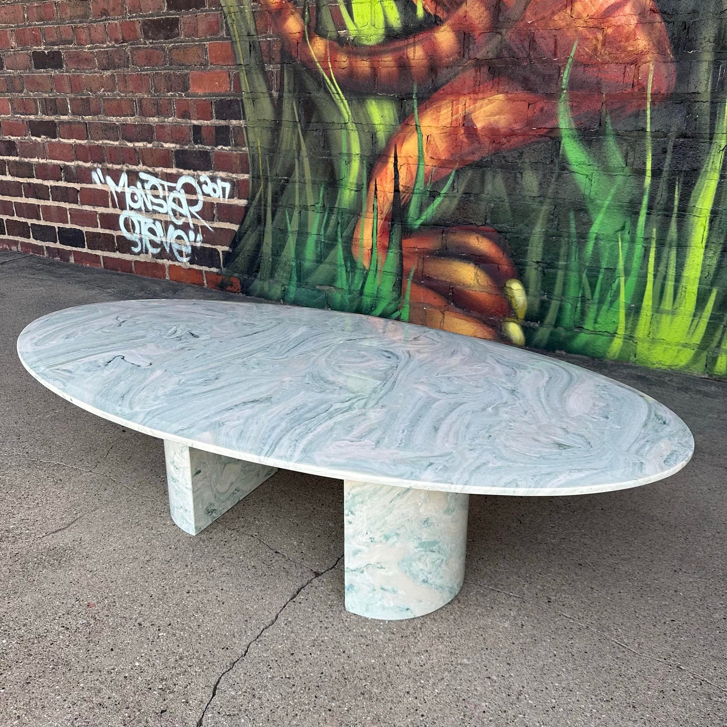 Post-Modern Cultured Marble Coffee Table