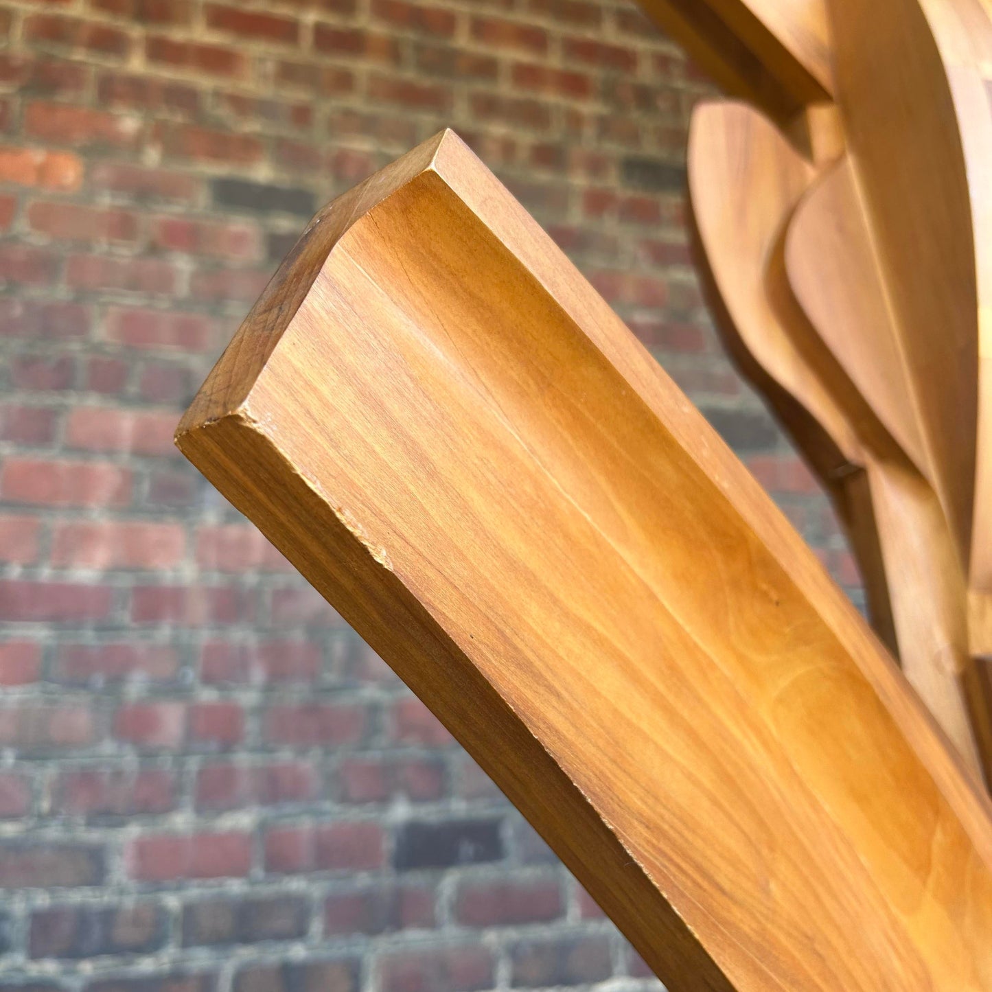 Wooden Sculpture by W. Moore 1977 “#7 Seated Figure”