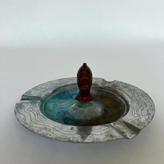 Vintage Chase Co. Chrome Fish Ashtray Ash Tray Art Deco