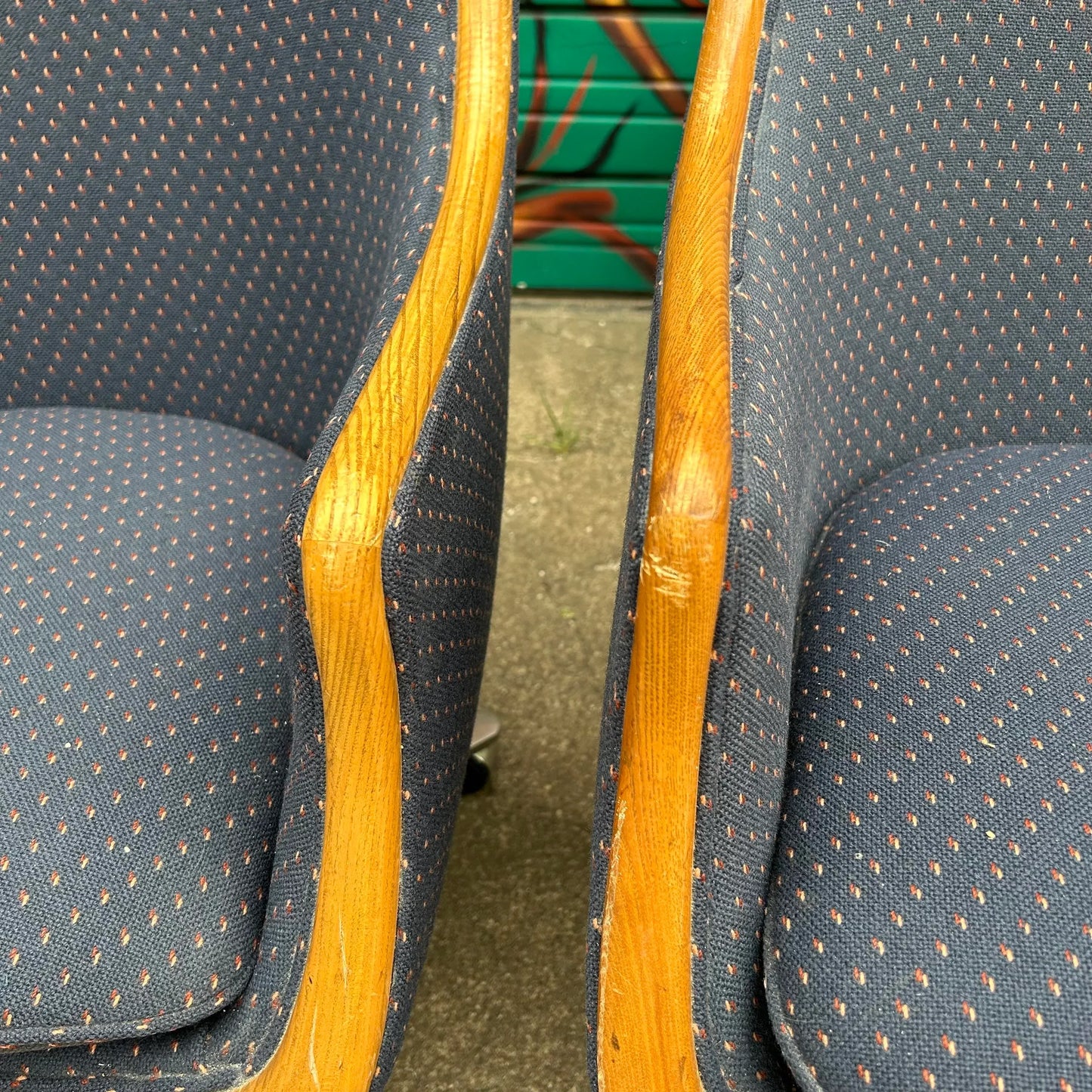 Set of 5 Ward Bennet Office Chairs Bentwood Stainless Polished Base