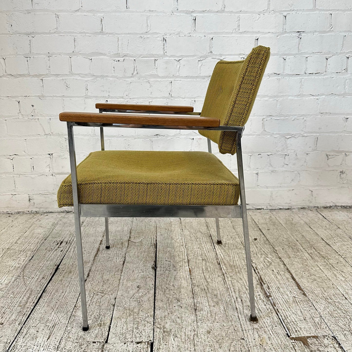 Mid Century Modern Robert John Stainless Steel Armchair