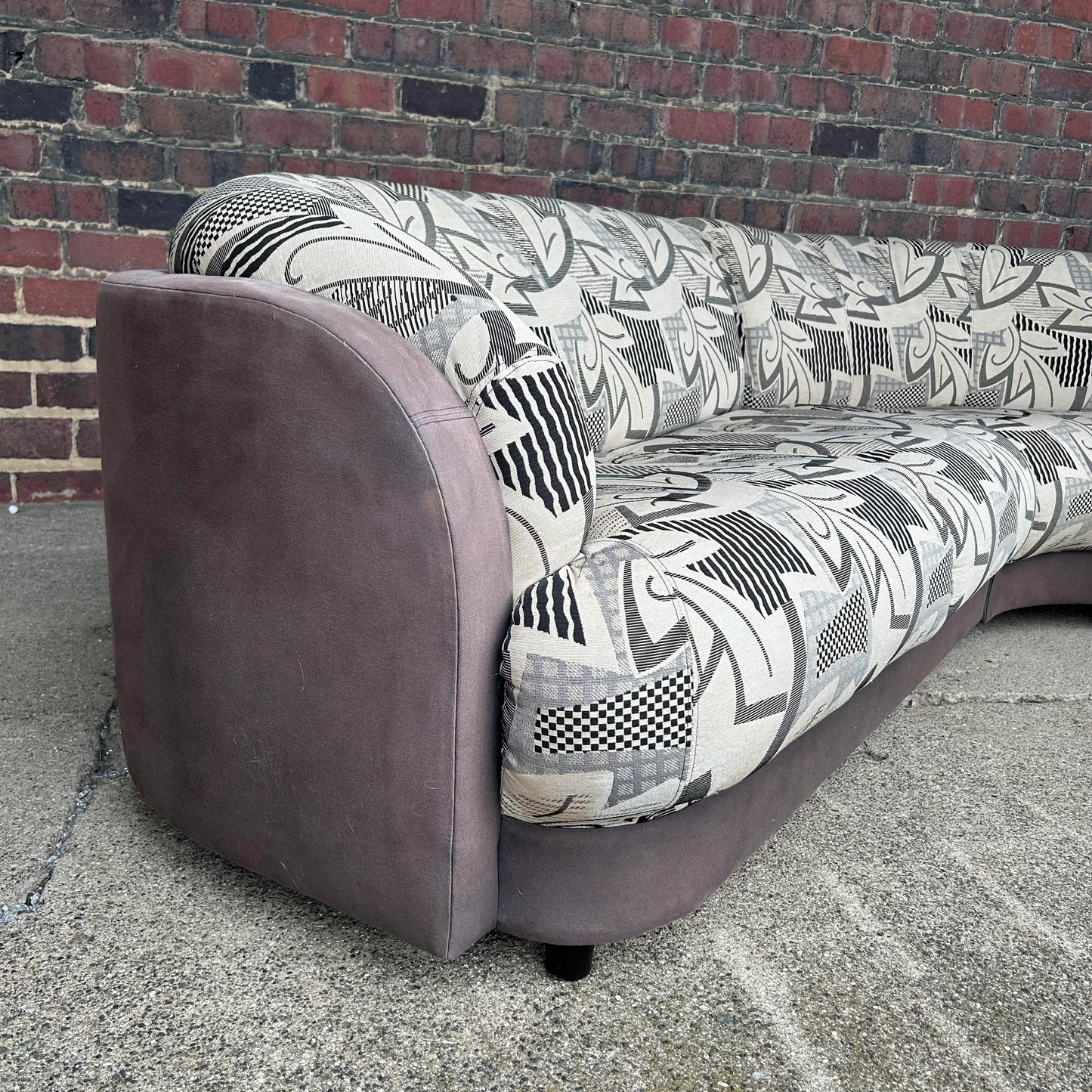 3 Piece Kagan Style Curved Sofa