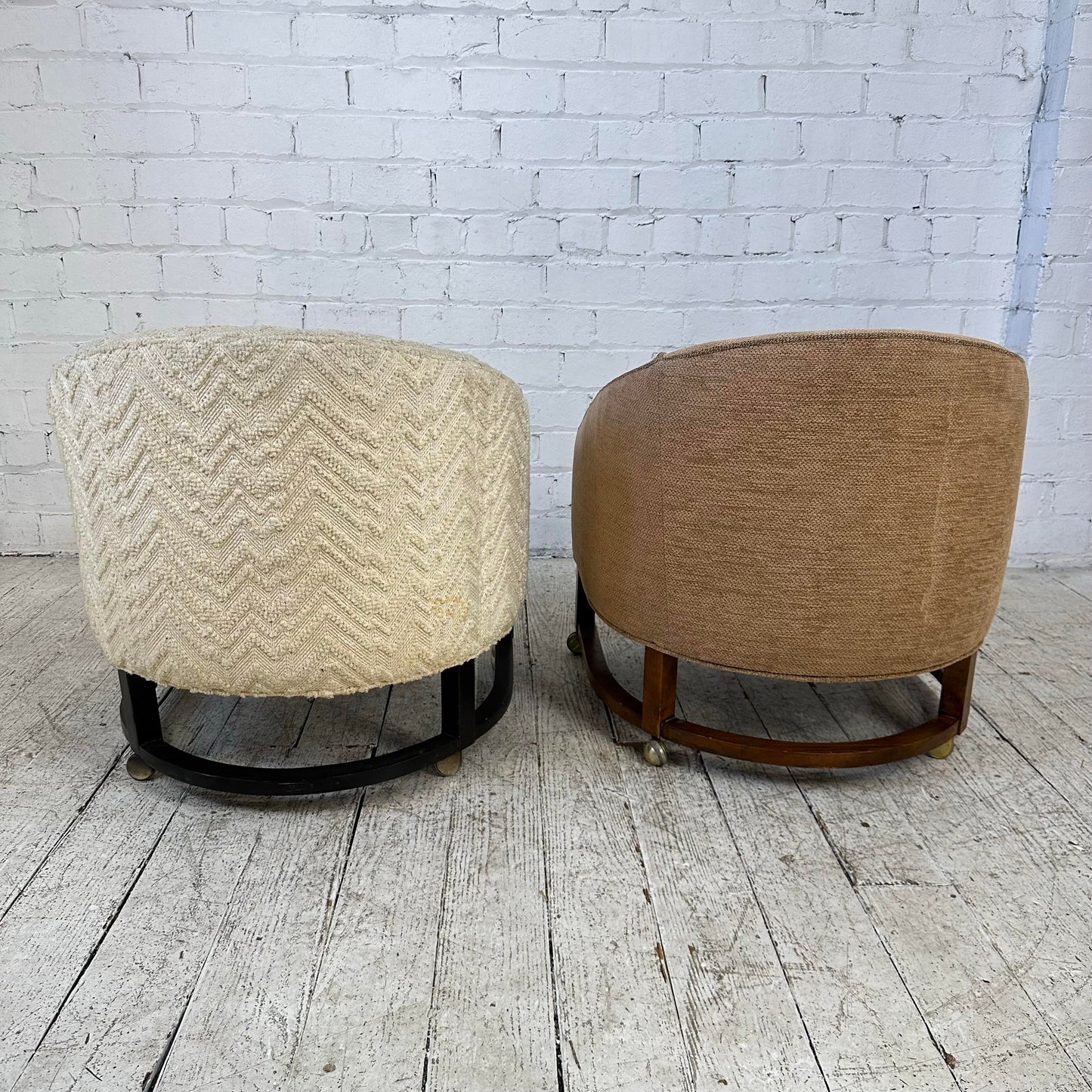 Pair of Barrel Back Harvey Probber Style Chairs