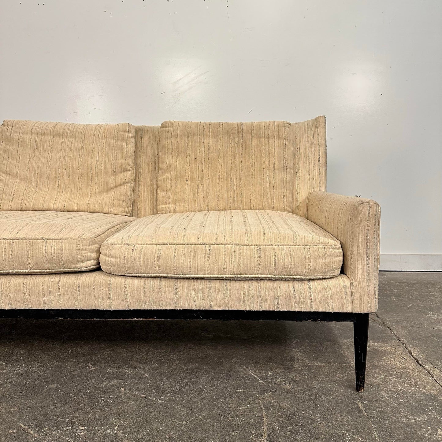 Paul McCobb 1950s Mid-Century Modern Wingback Sofa