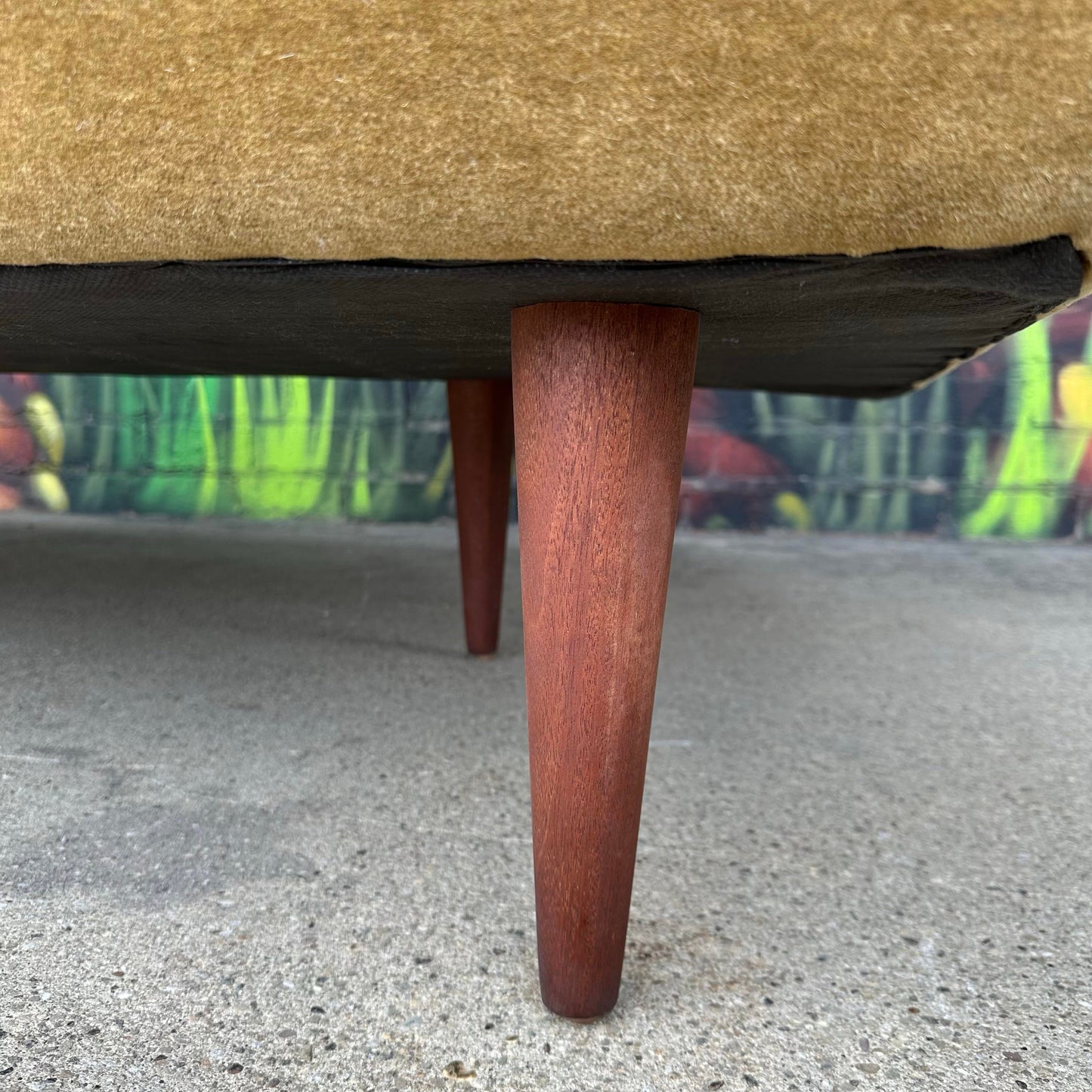 Edward Wormley for Dunbar Angle Sofa Reupholstered in Mohair