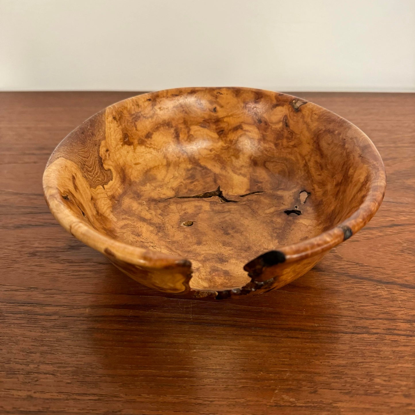 Burled Maple Wood Turn Bowl by Stan Stary for Melvin Rose