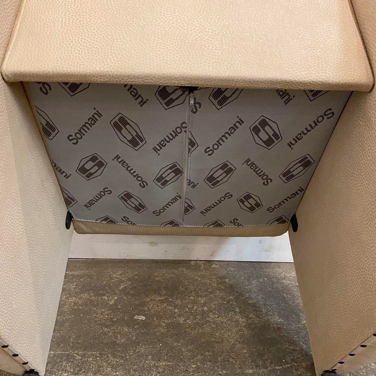 Sormani Lounge Chair Late 20th Century From Italy Leather Suede