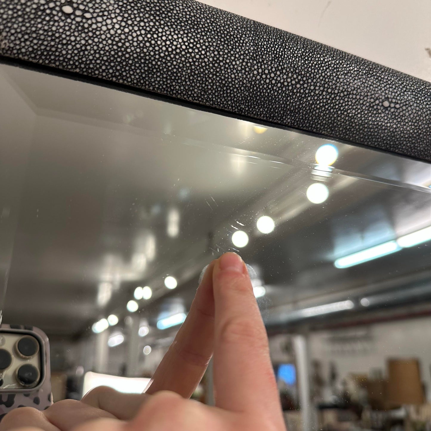 Made Goods Stingray Faux Shagreen Meg Mirror