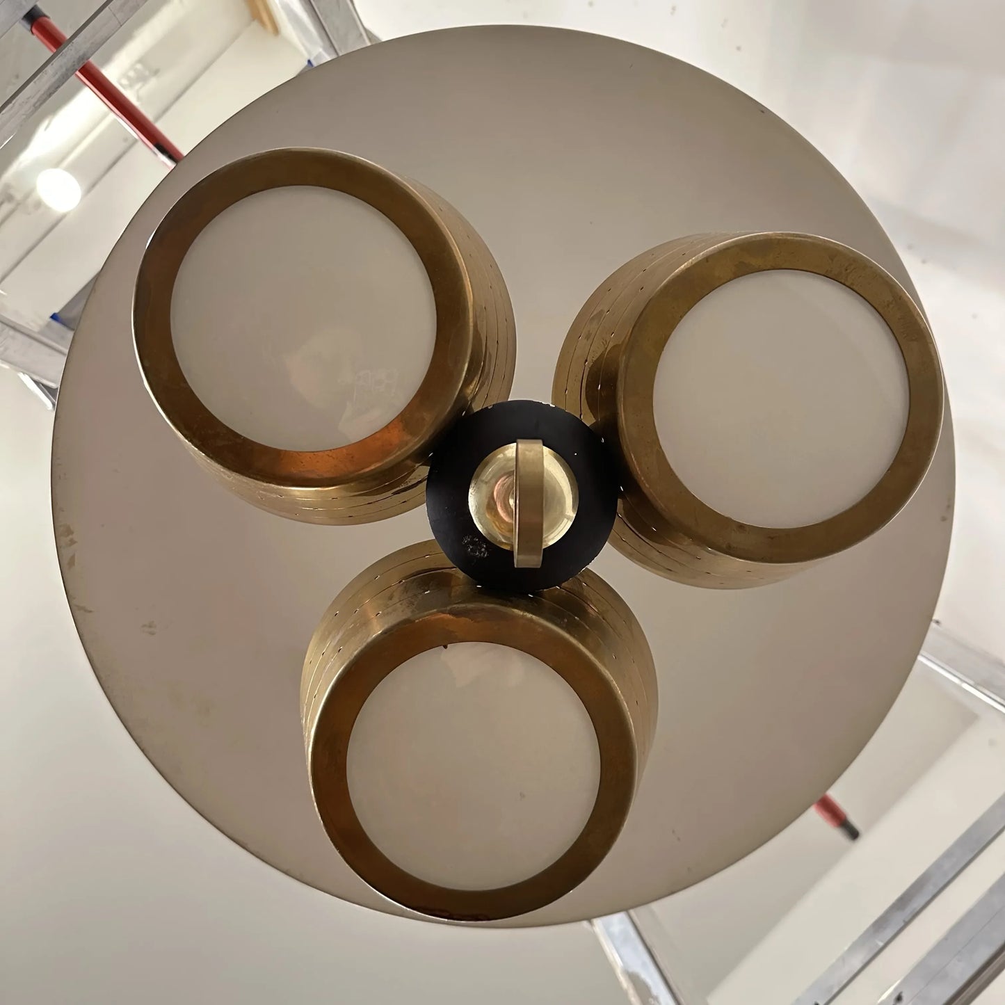 Gerald Thurston Lightolier Pull Down Pendant Chandelier Ceiling Lamp Mid-Century Modern