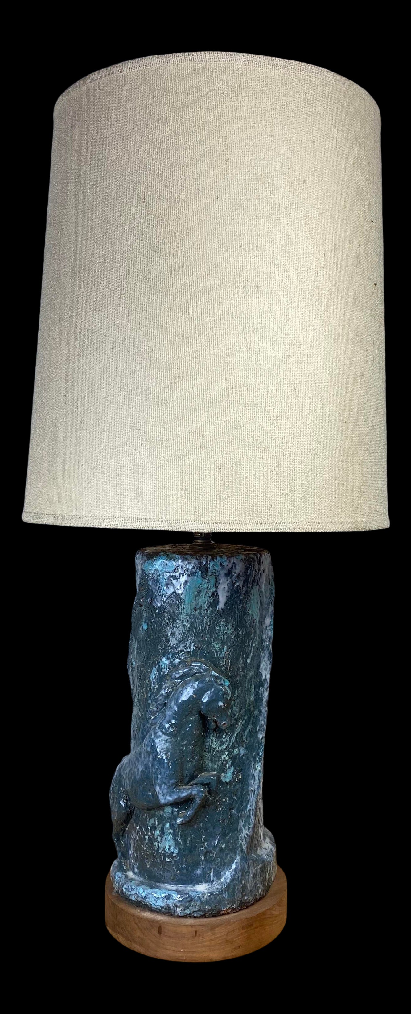 1960s Ceramic Horse Table Lamp