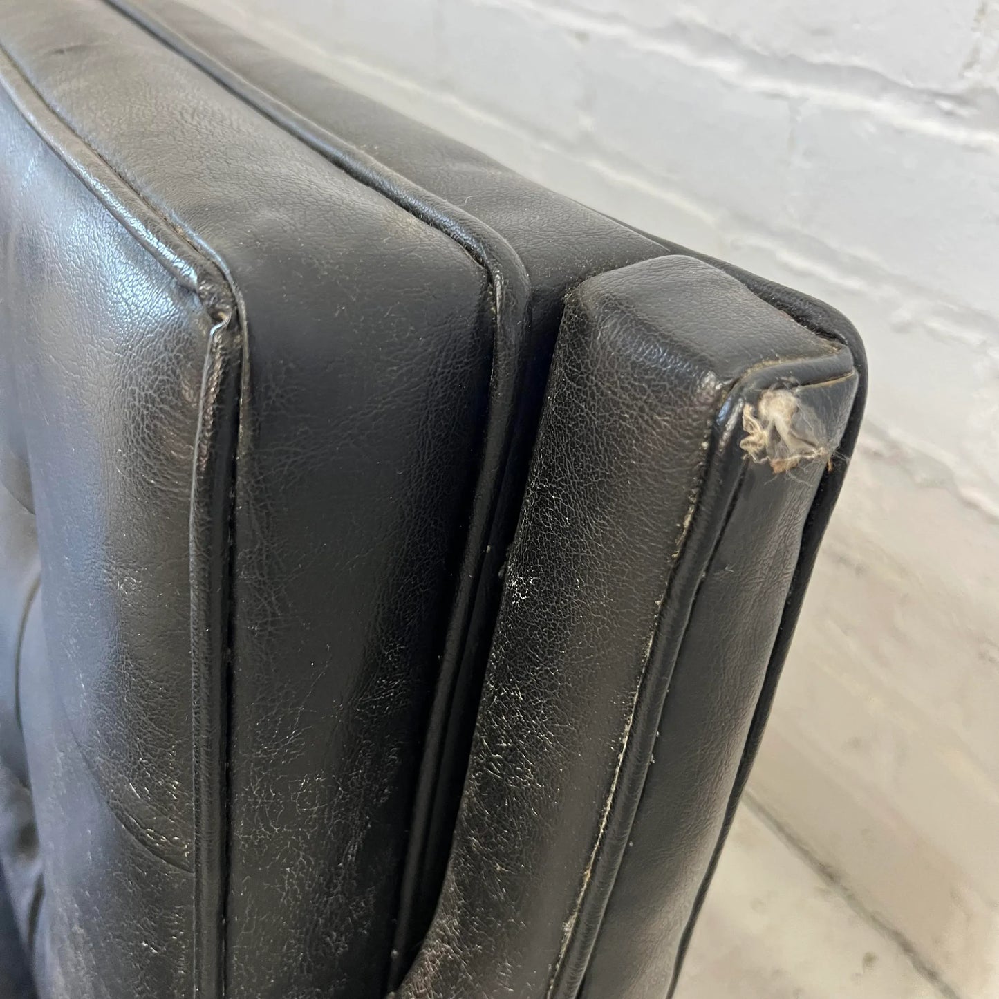 Prestige Leather Sofa With Chrome Legs