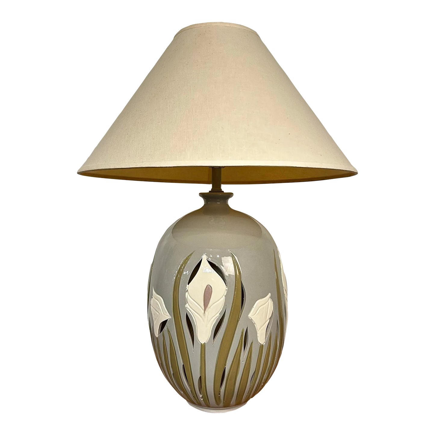 Ceramic Floral Table Lamp