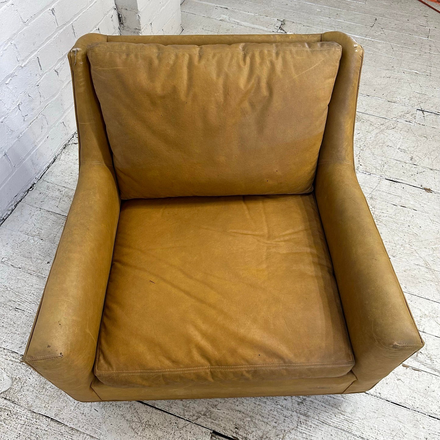 Milo Baughman Oversize Brown Lounge Chair