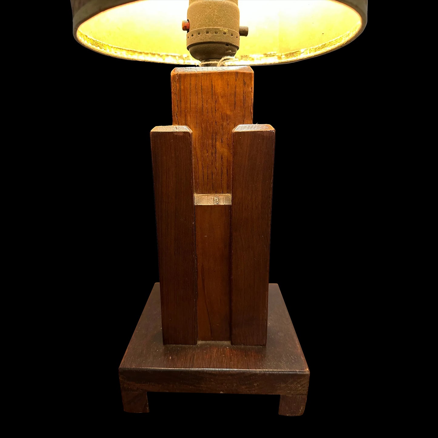 Paul Frankl Skyscraper Table Lamp Signed J Johnson 1939 Wood