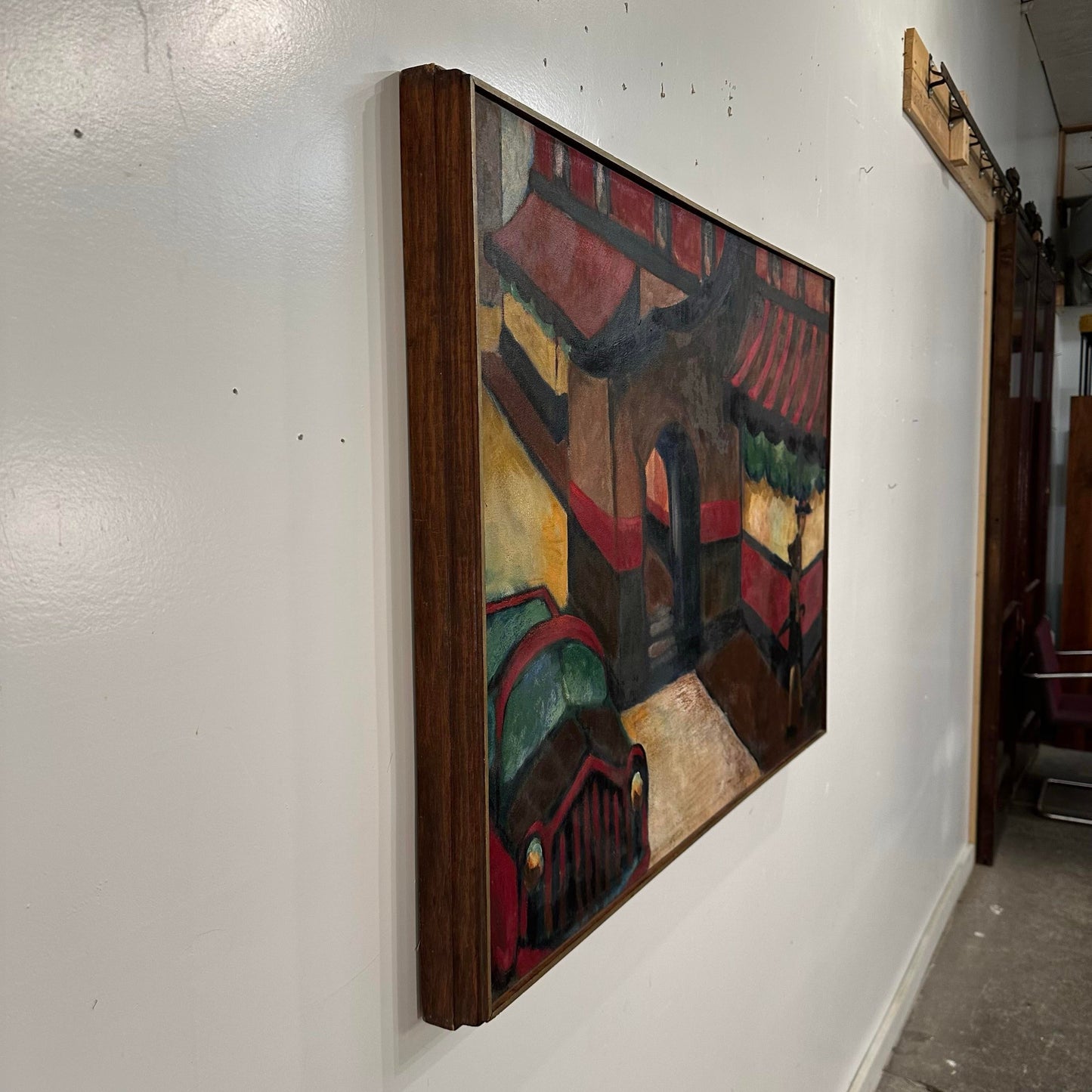 Street Scene Painting Marked Golder “Untitled”