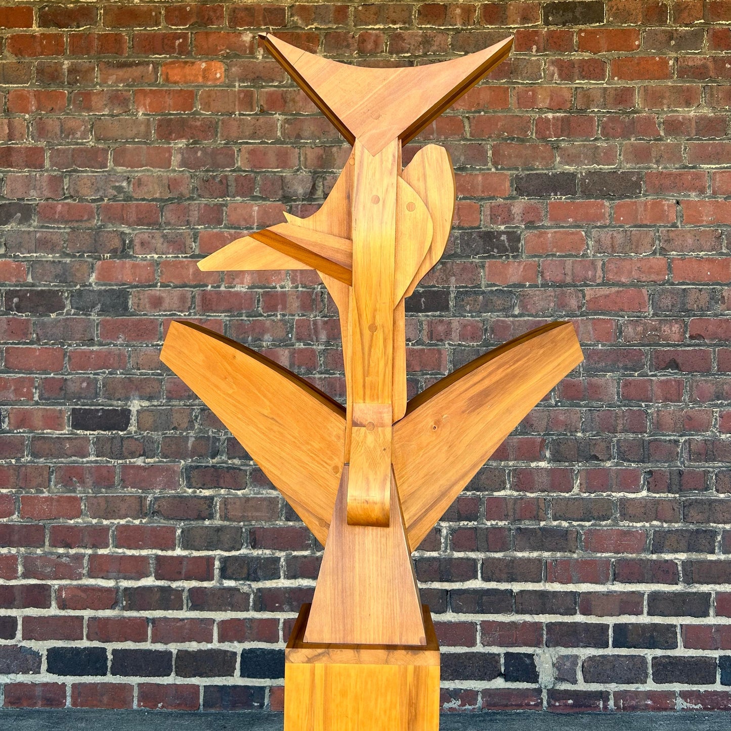 Wooden Sculpture by W. Moore 1977 “#7 Seated Figure”