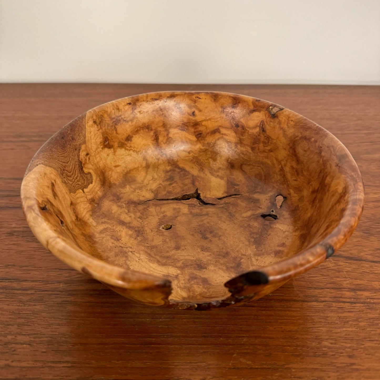 Burled Maple Wood Turn Bowl by Stan Stary for Melvin Rose