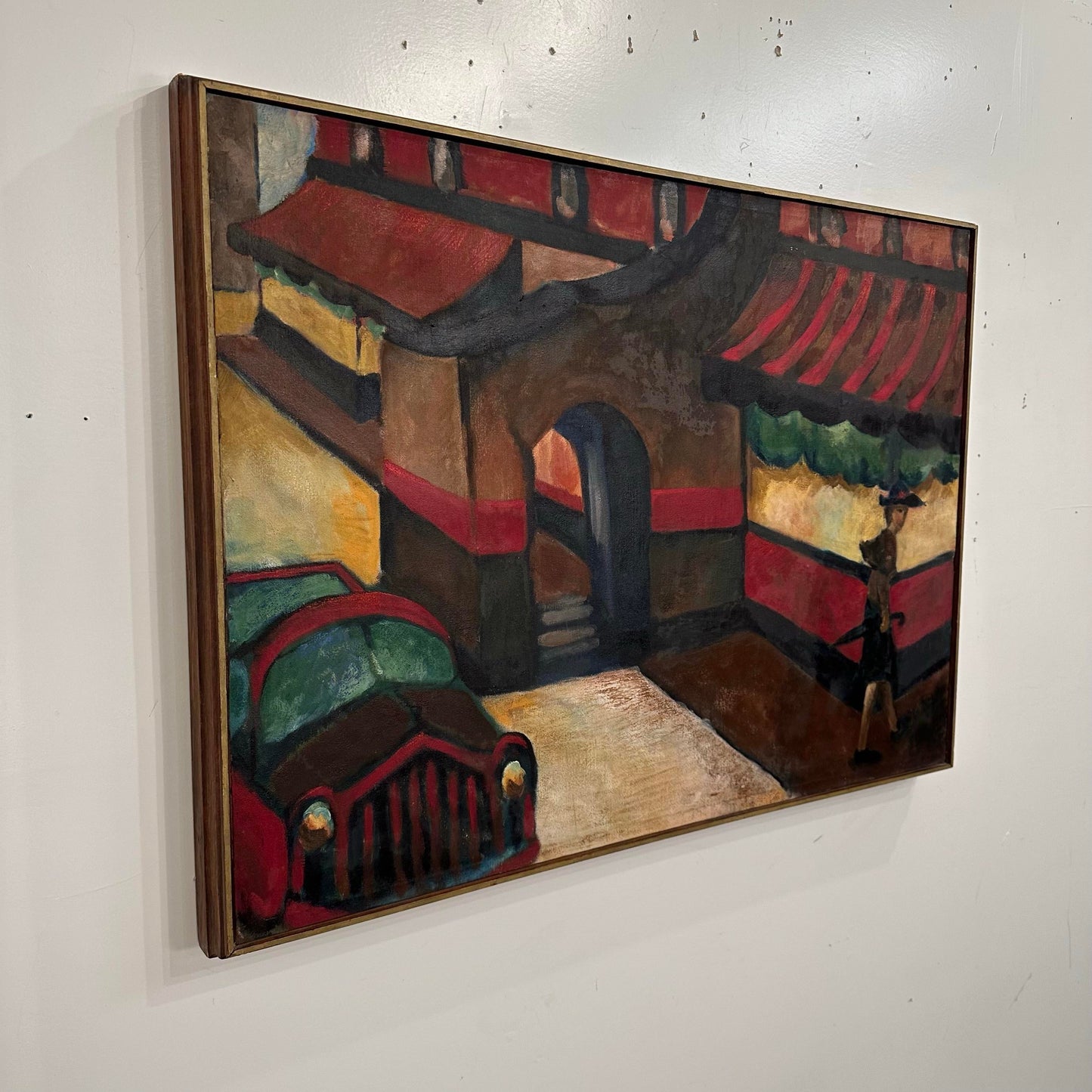 Street Scene Painting Marked Golder “Untitled”