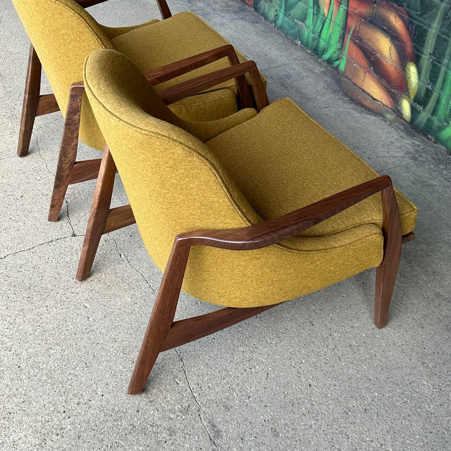 Pair of Custom Seal Style Lounge Chairs