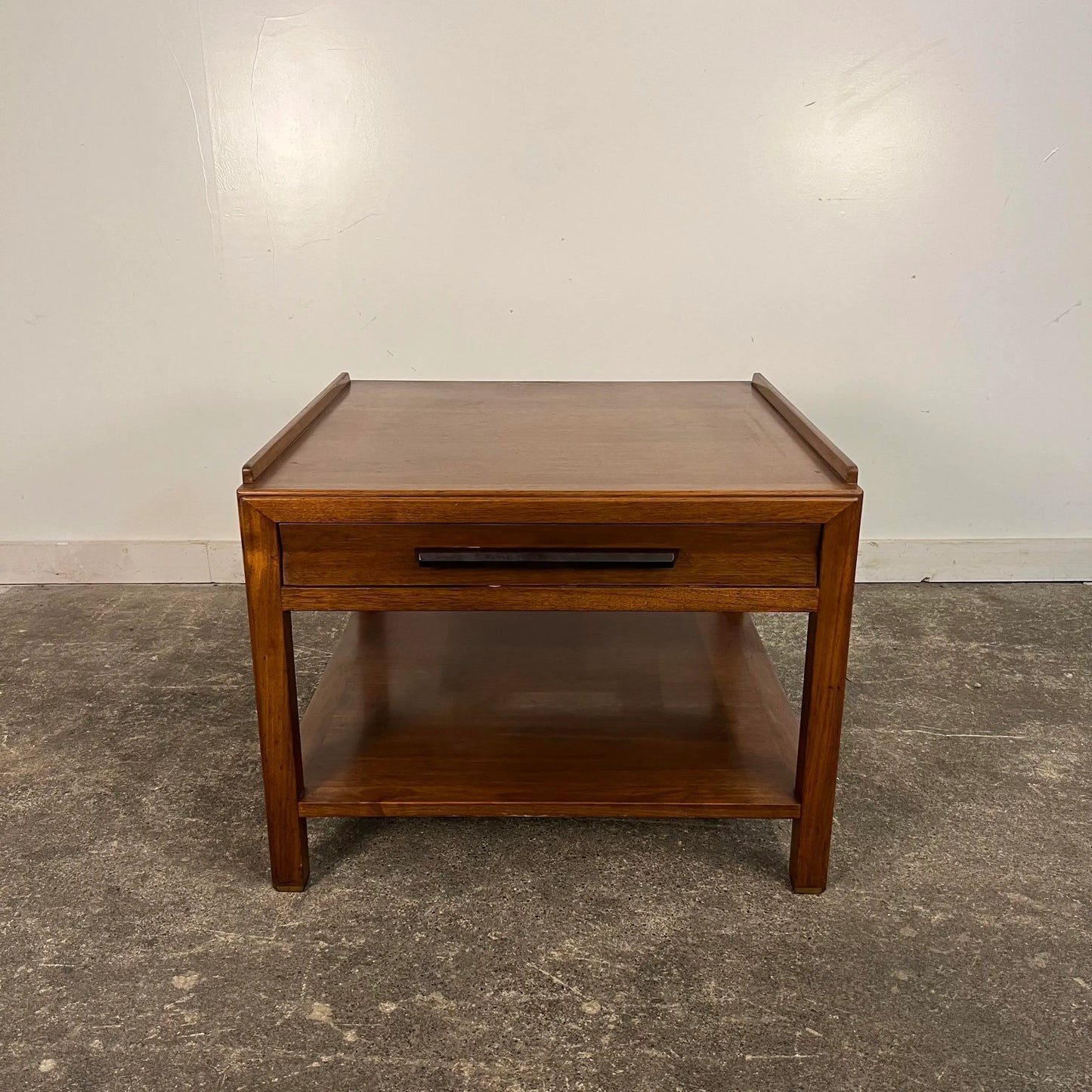 Edward Wormley for Dunbar Side Table With Rosewood and Brass Details