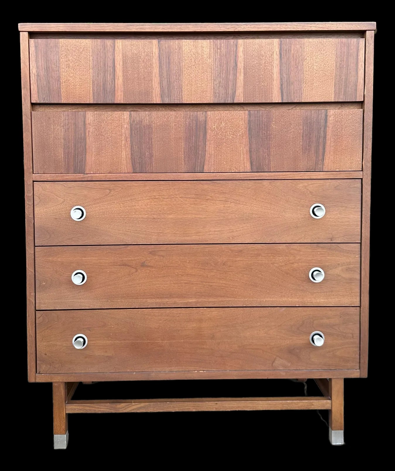 Stanley Distinctive Tall Dresser Rosewood and Stainless Details