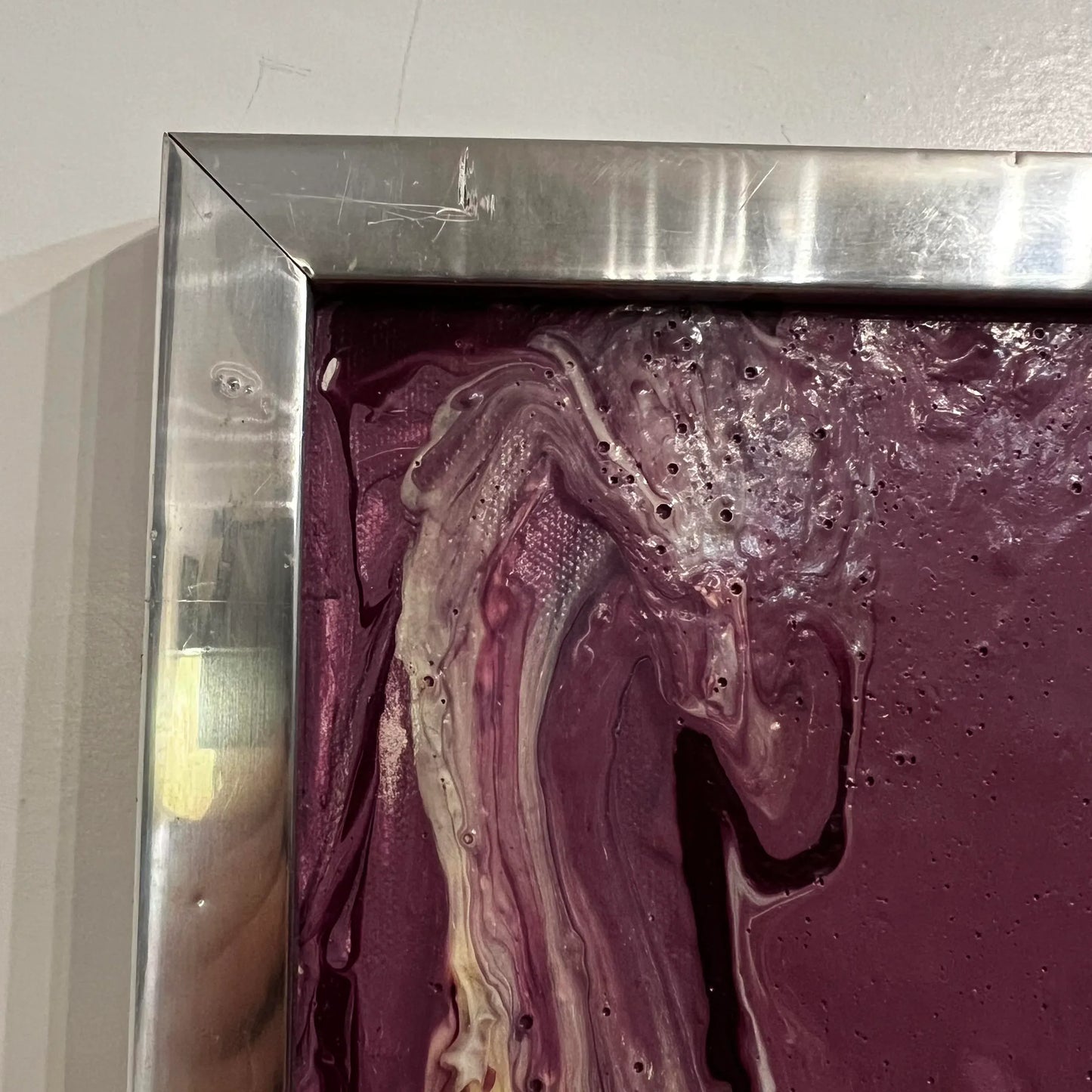 Purple and Green Abstract Painting Late Century