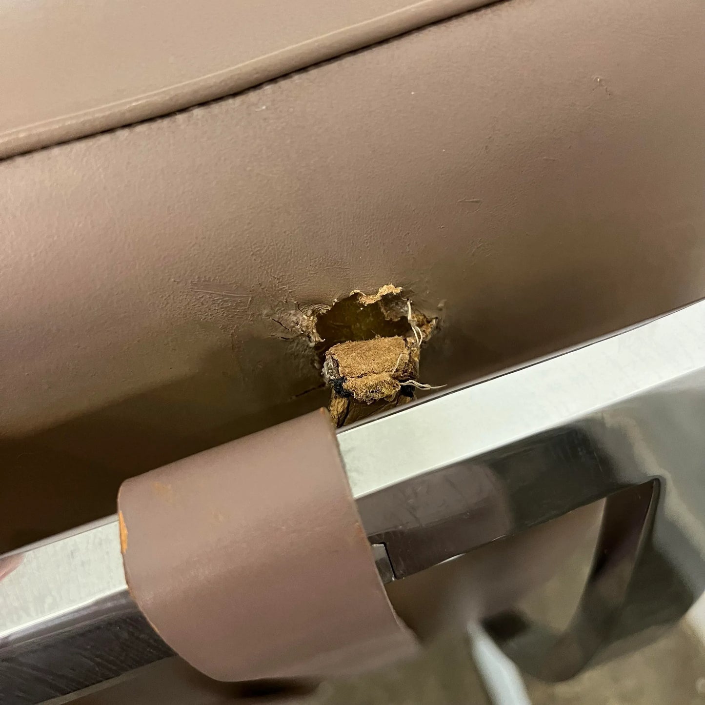 Pair of Leather Barcelona Lounge Chairs