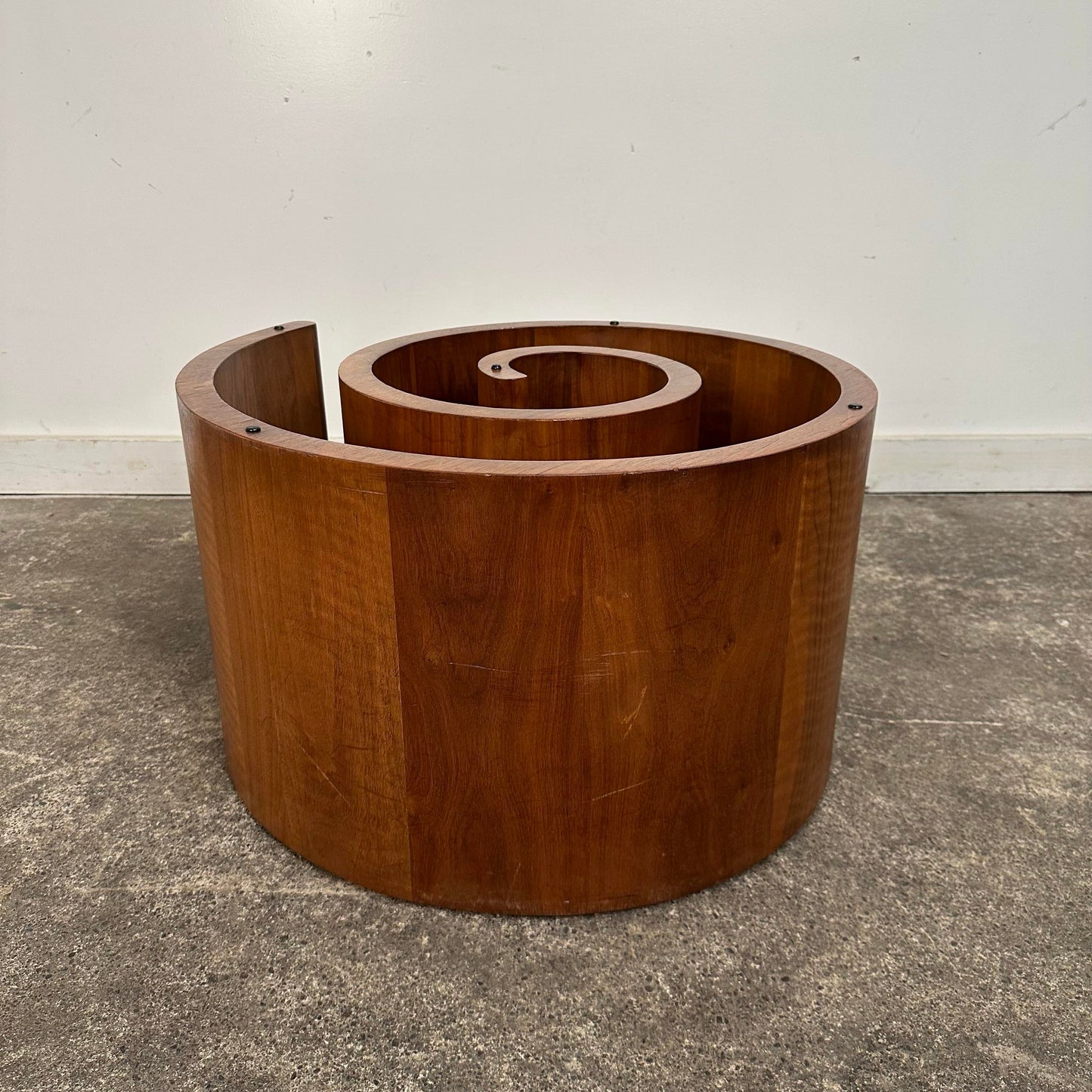Vladimir Kagan Walnut Snail Coffee Table