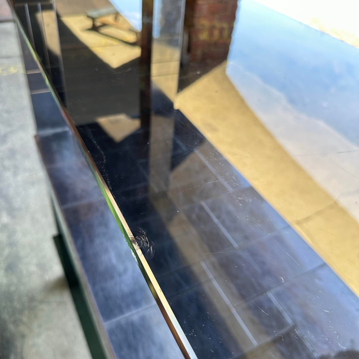 Paul Evans Polished Chrome and Glass Etagere Shelf