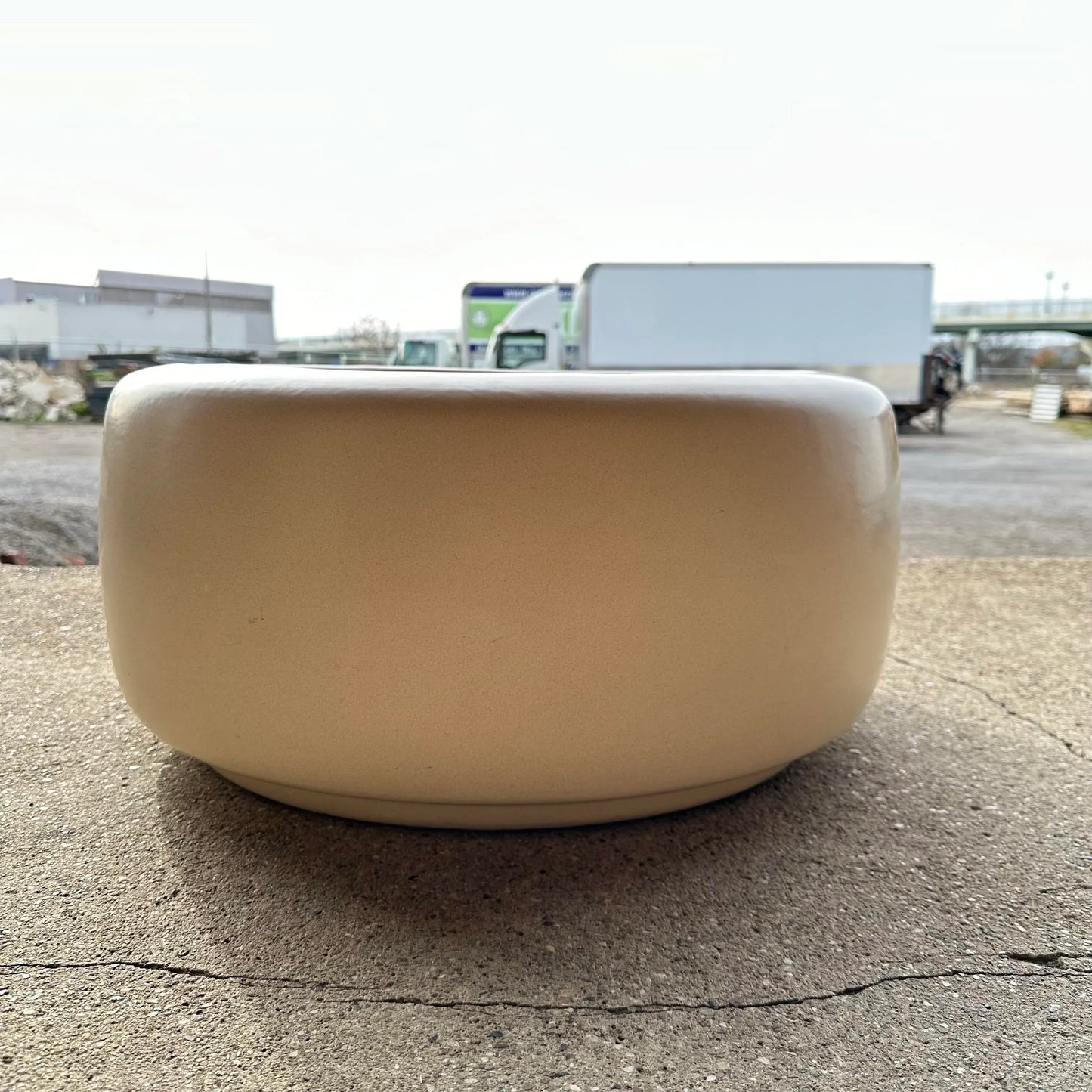 21” Large Architectural Pottery Ap “Tire” Planter by John Follis Large