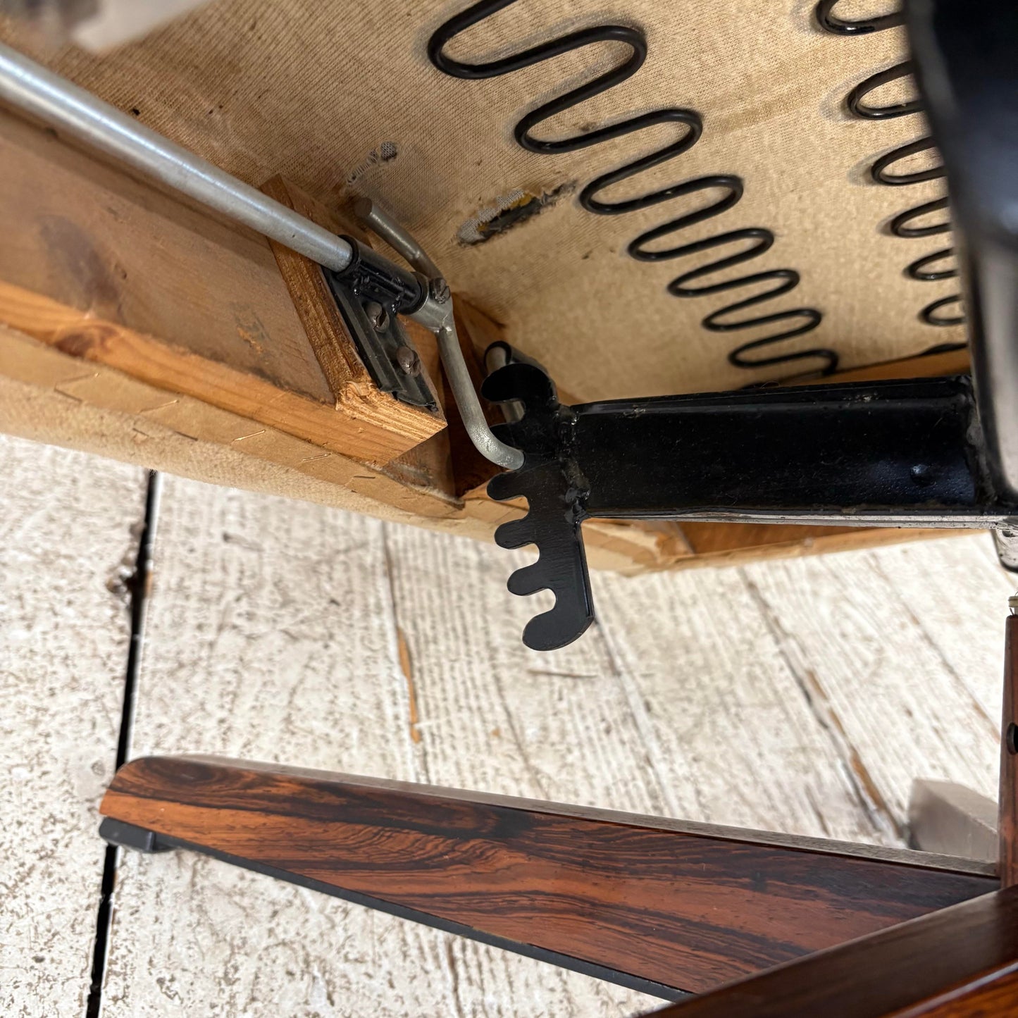 Mid Century Modern Scandinavian Lounge Chair on Rosewood Base Recliner