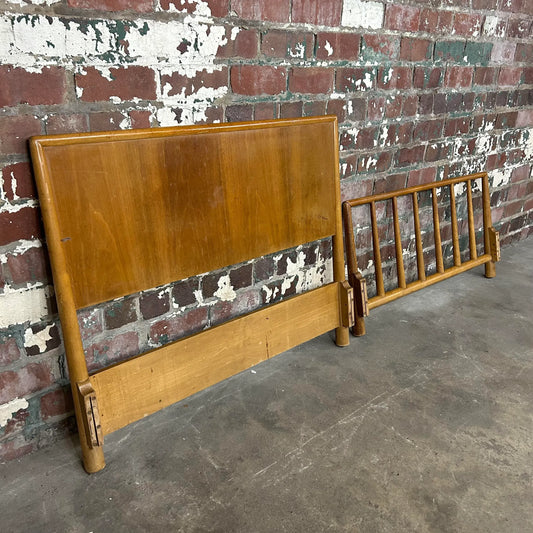 Robsjohn Gibbings Twin Headboard and Footrest for Widdicomb.