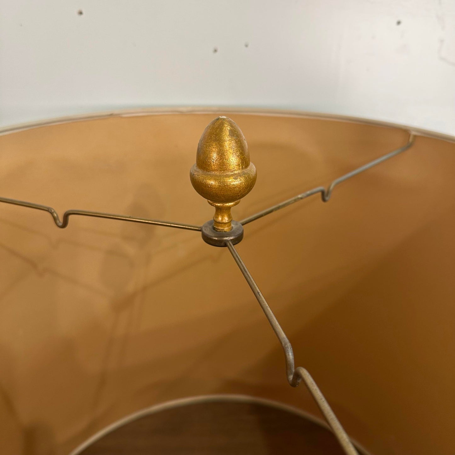 Vintage Italian Style Table Lamp Carved Giltwood Hollywood Regency
