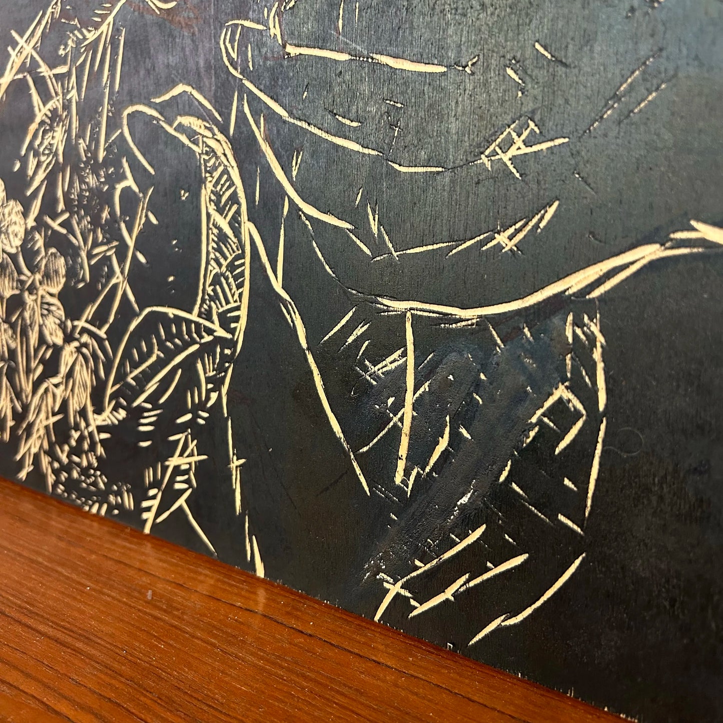 Wood Cut Painting on Board