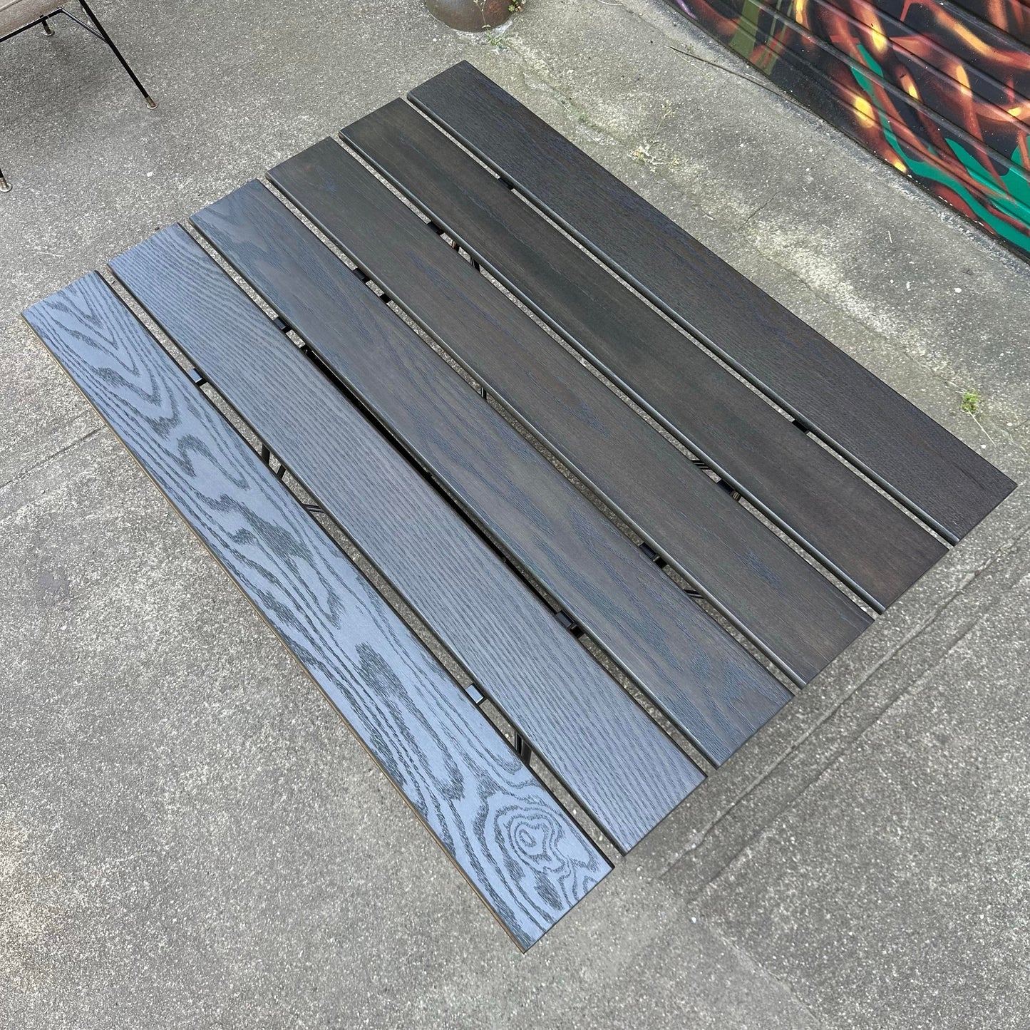 Richard McCarthy Wrought Iron and Oak Dining Set Mid-Century Modern